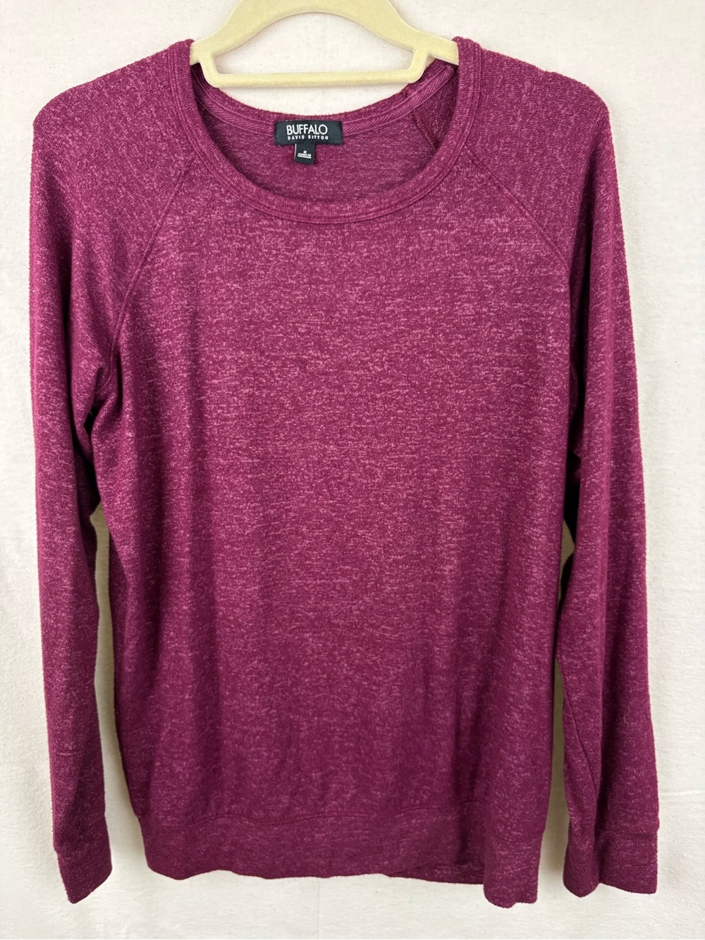 Buffalo David Bitton Heathered Plum Long Sleeve Pullover